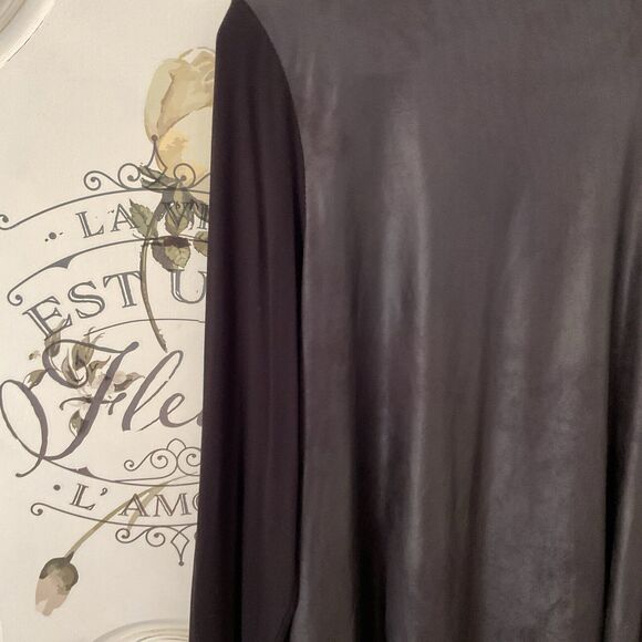 Vince Camuto Black Open Front Lightweight Cardigan Top, Size S - Picture 7 of 11